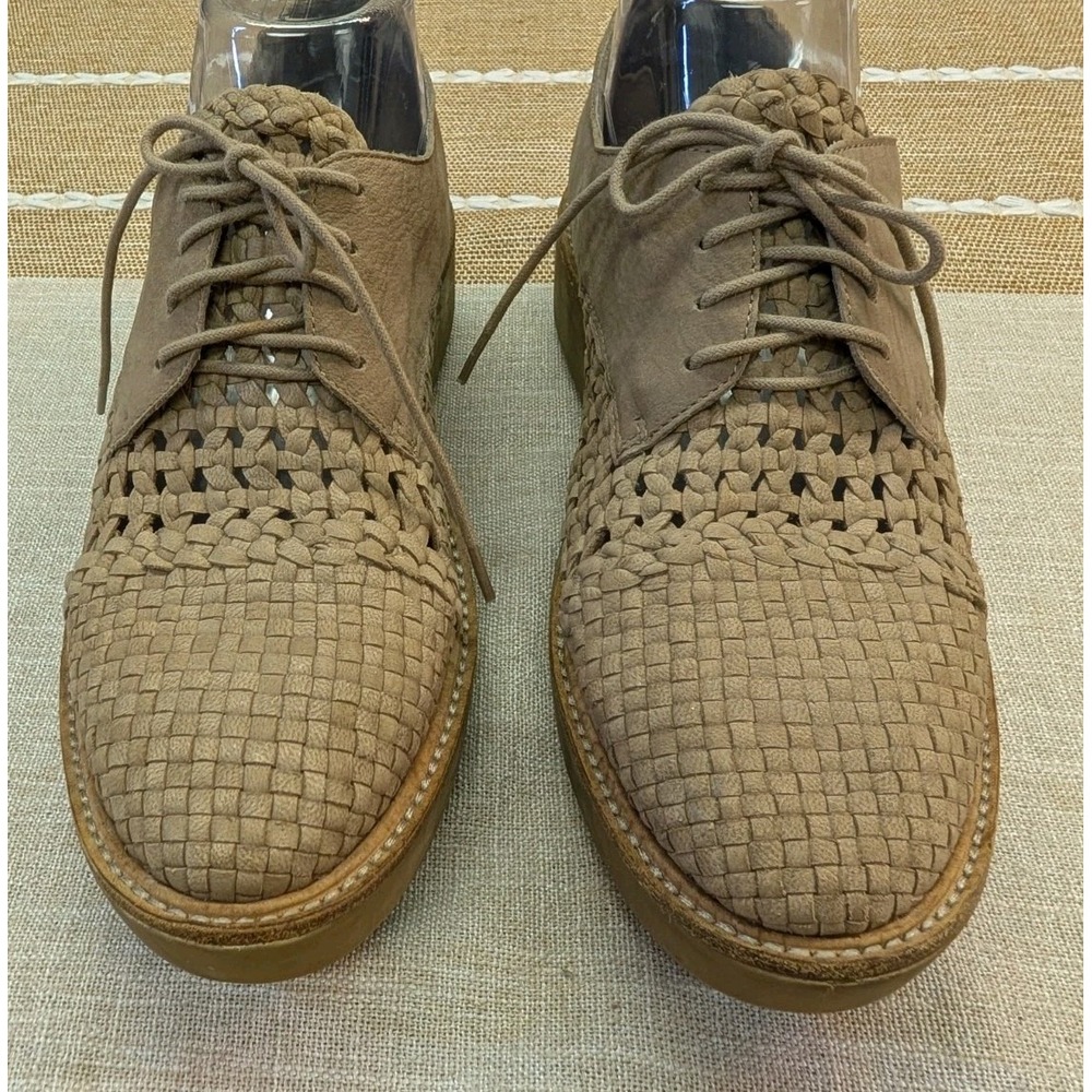 Eileen Fisher 8 Oath Woven Platform Suede Shoes